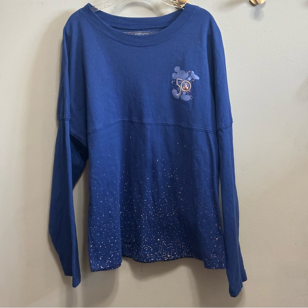Walt Disney World 50th Anniversary Child Youth Spirit Jersey Size XL Blue